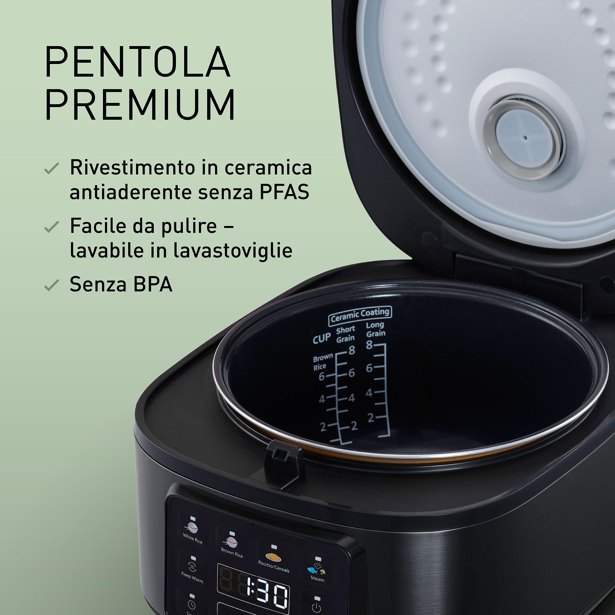 Panasonic Cuociriso Automatica con Vapore Fuzzy Logic, 1,5 litri, Nero