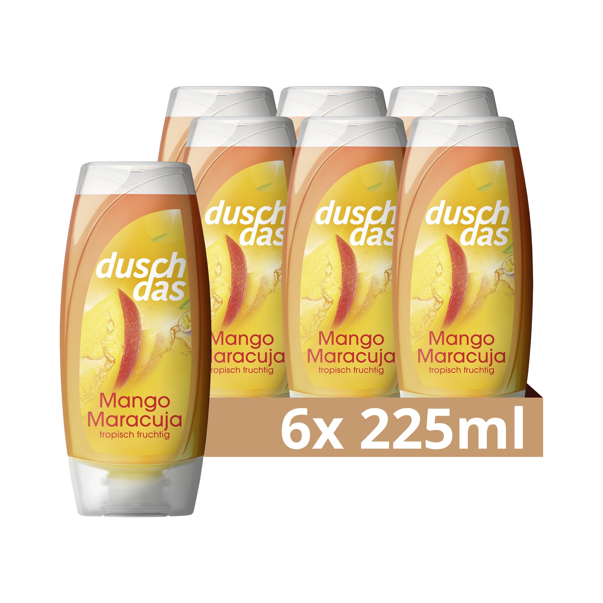 Duschdas Duschgel Mango Maracuja Duschbad mit Fresh-Energy-Duftformel sorgt für einen erfrischenden Start in den Tag 6 x 225 ml
