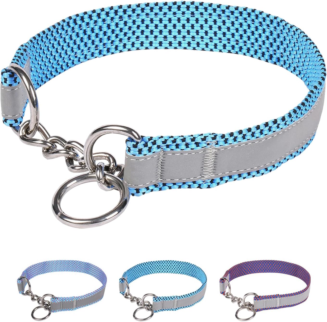 JOYEEIIOO Reflective Dog Collar, Chain Collar for Dogs