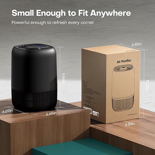 Miniatura 8 de Purificadores de aire para oficina con filtro H13 True HEPA de hasta 1076 pies cuadrados para familia de mascotas, polen, humo, limpiador de aire