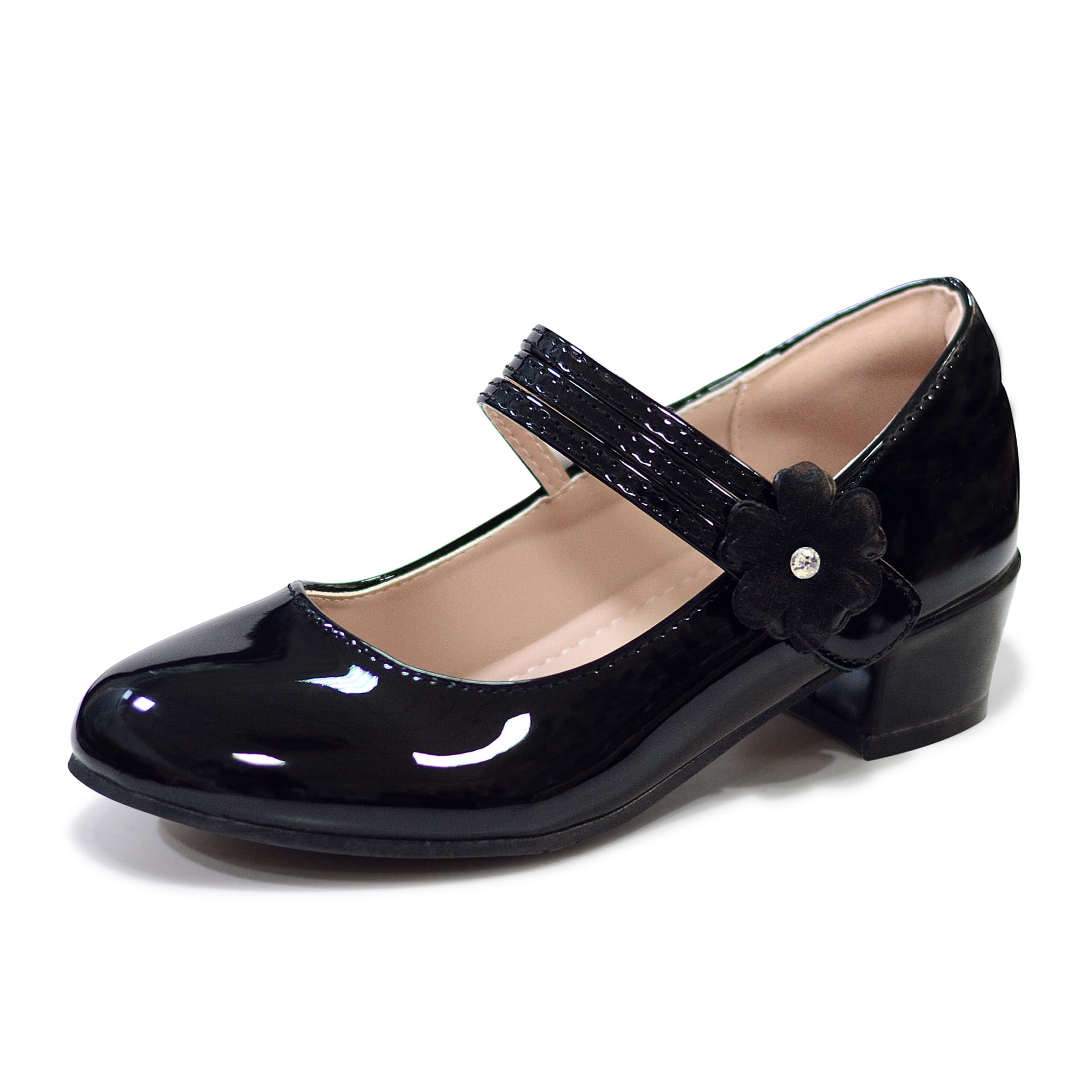 Flats Black And White Little Girl Shoes Felix Flora Toddler Flower