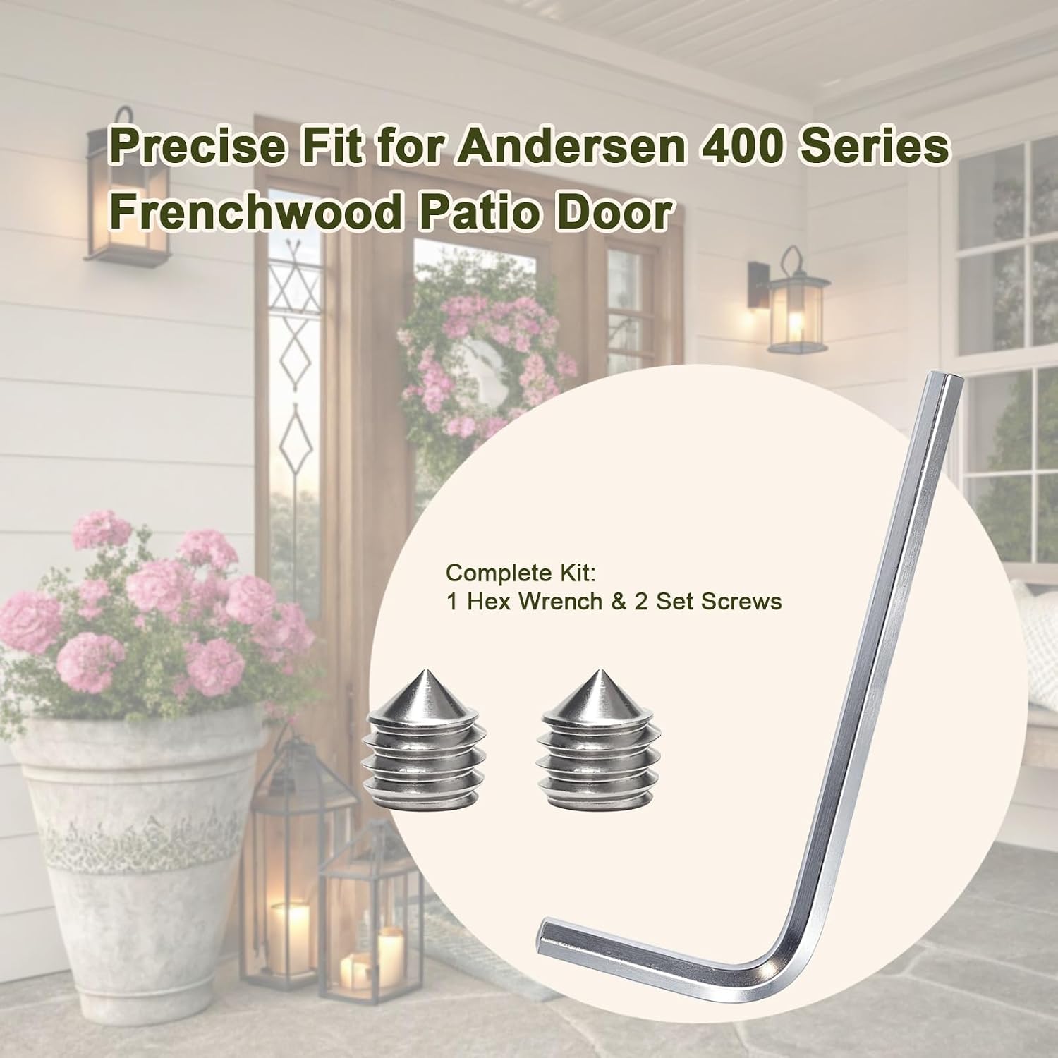 Window Handle Set Screw Kit with Wrench for Andersen Windows