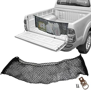 Rede CargoBag Elástica de Contenção Bagagem Para Caçamba de Pickup Pick Up CargoNet Preta Universal Toyota Hilux