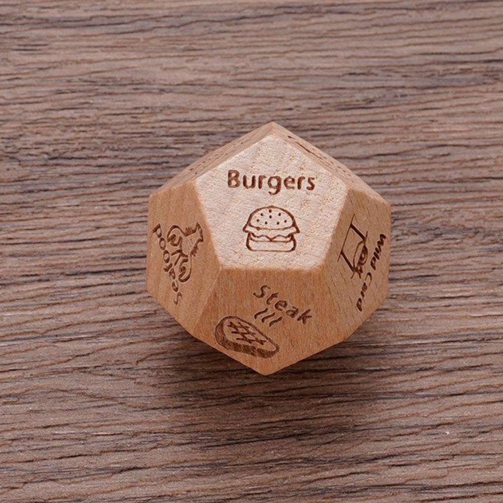 Dadi di Coppia per Appuntamenti, Gioco in Legno per Adulti con Idee per Date, Regalo Romantico per Anniversario di Matrimonio e Fidanzato (B 1pcs)