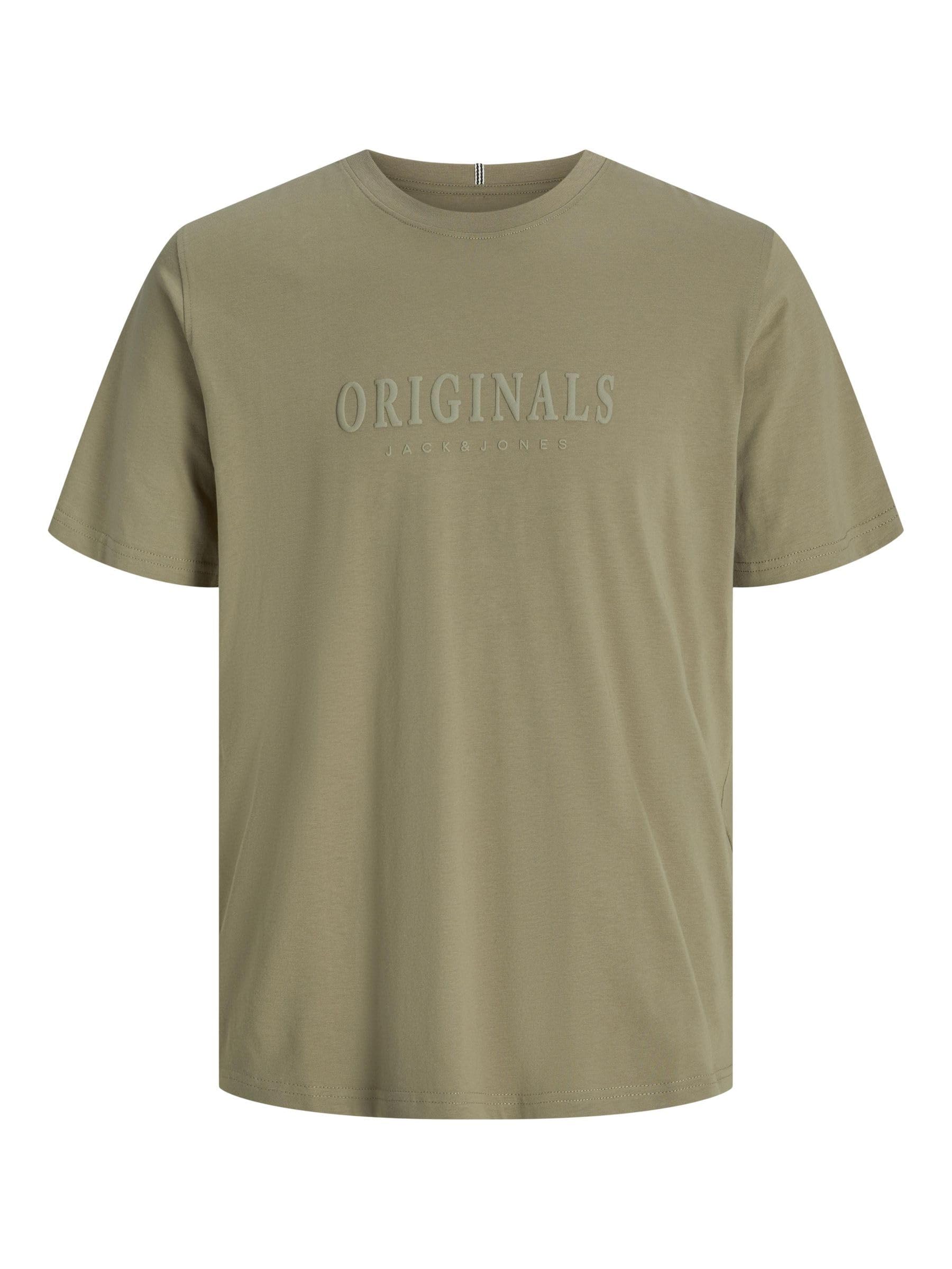JACK & JONES Men's Jorvesterbro Wash Tee SS Crew Neck T-Shirt, Silver Sage, S