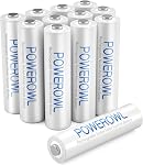 AAA Rechargeable Batteries 24 Pack, POWEROWL High Capacity Rechargeable AAA Batteries 1000mAh 1.2V NiMH Low Self Discharge