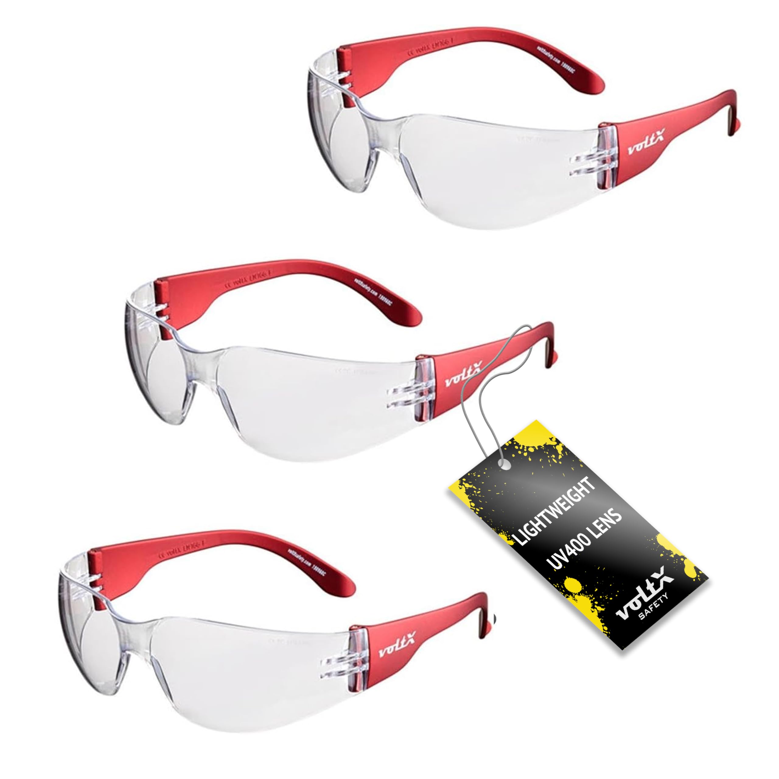 voltX 3 x GRAFTER Bifokale Leichtgewichts Lesen Schutzbrille KLAR +1.5