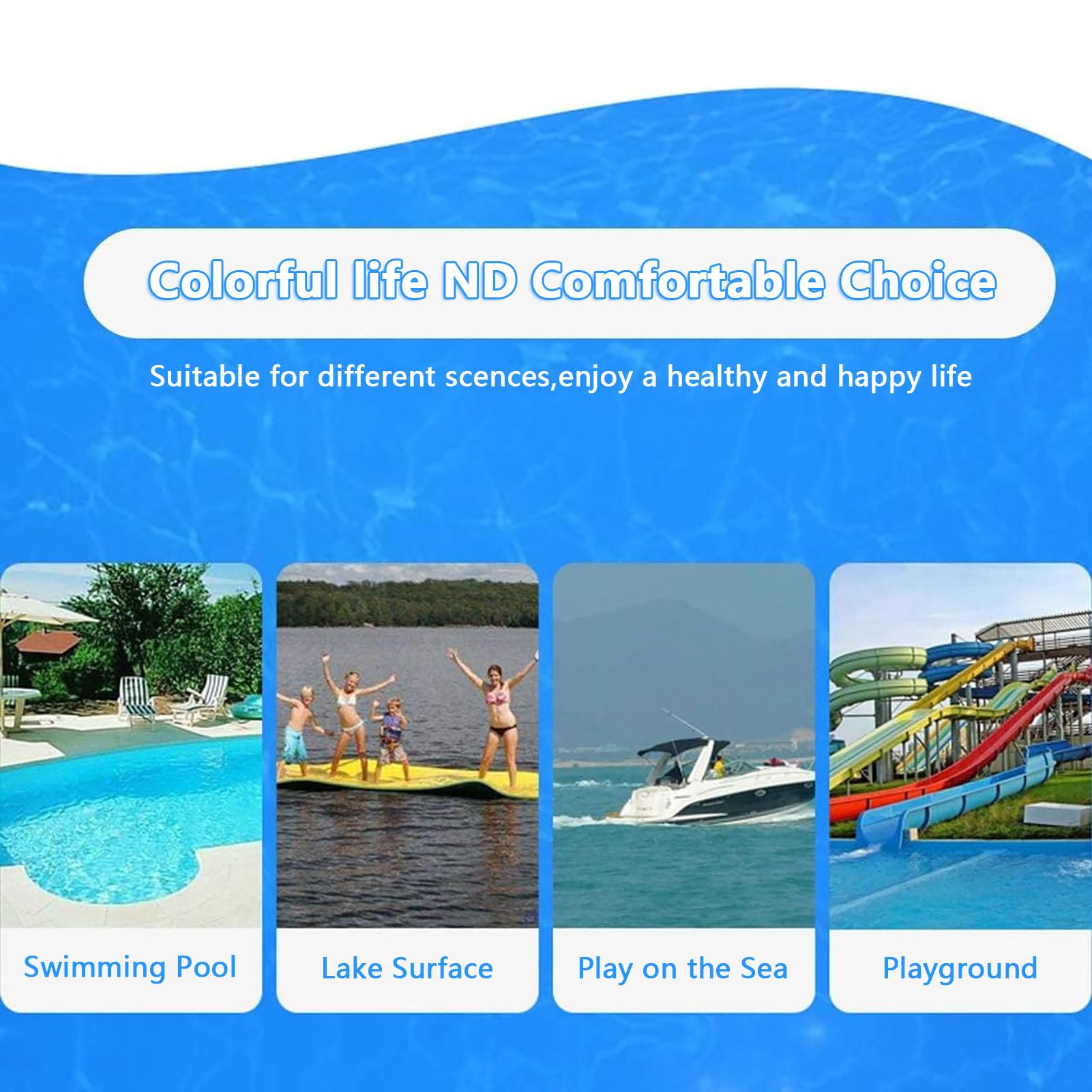 Flotador Enrollable para Piscina, Colchonetas de Piscina Flotantes, Colchoneta Flotante para Agua, Espuma XPE de 3 Capas Duradera Muelle Flotante Portátil,3.5m×0.9m×3.3cm