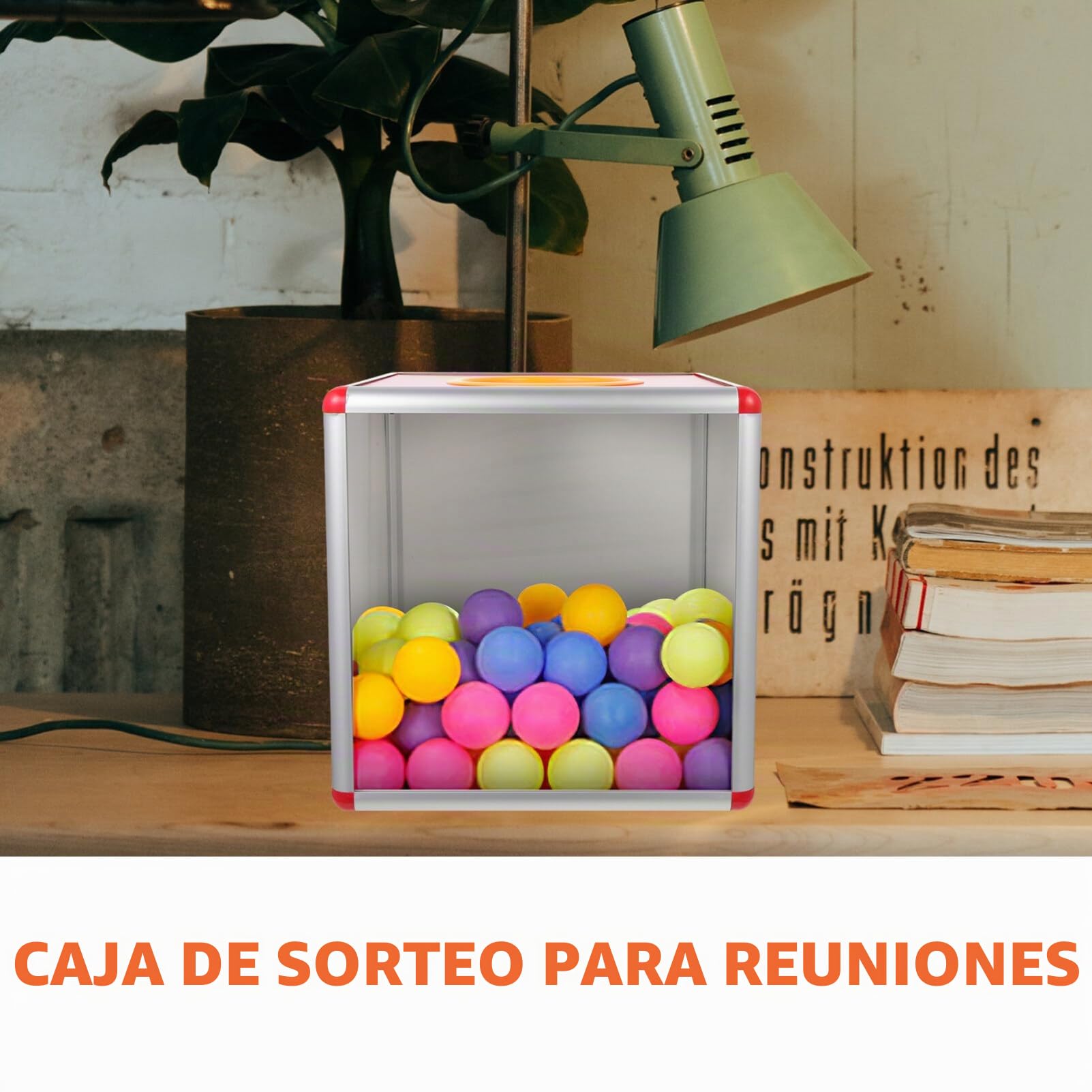 Ciieeo Caja De Rifa Cubo Multifunción 11.81 in Caja De Boletos con Ranura Segura para Sorteos Cupones Efectivo Notas Y Eventos De Reunión