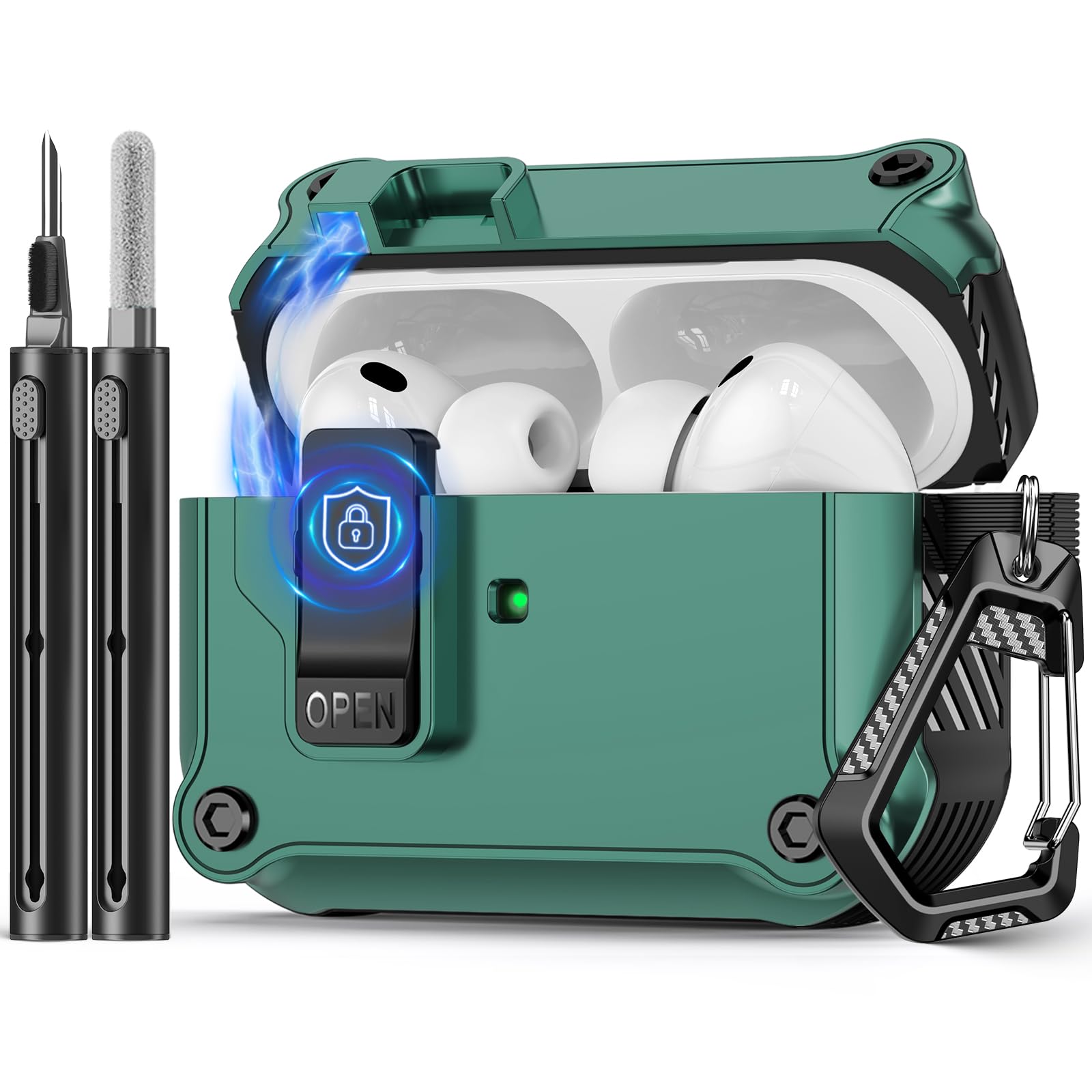 Pohgelan Compatible with AirPods Pro 3 Case (Green)