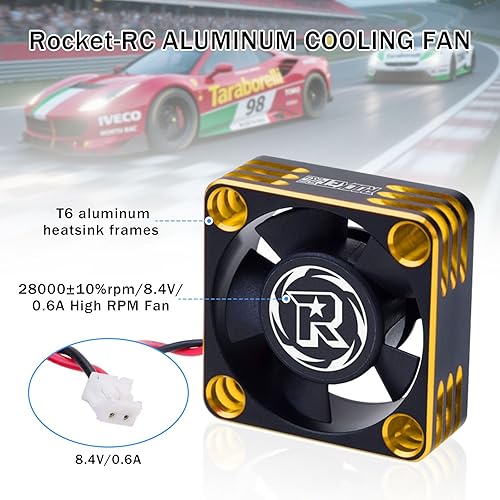 Miniatura 4 de Ventilador de refrigeración con motor Rc de 28000 RPM del motor del disipador de calor supera hobby Turbo ESC A3 ventilador de refrigeración para