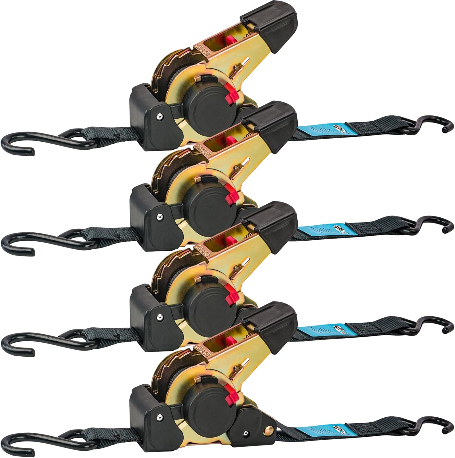 Amazon.com: Digank Retractable Ratchet Straps 4 Pack - 1