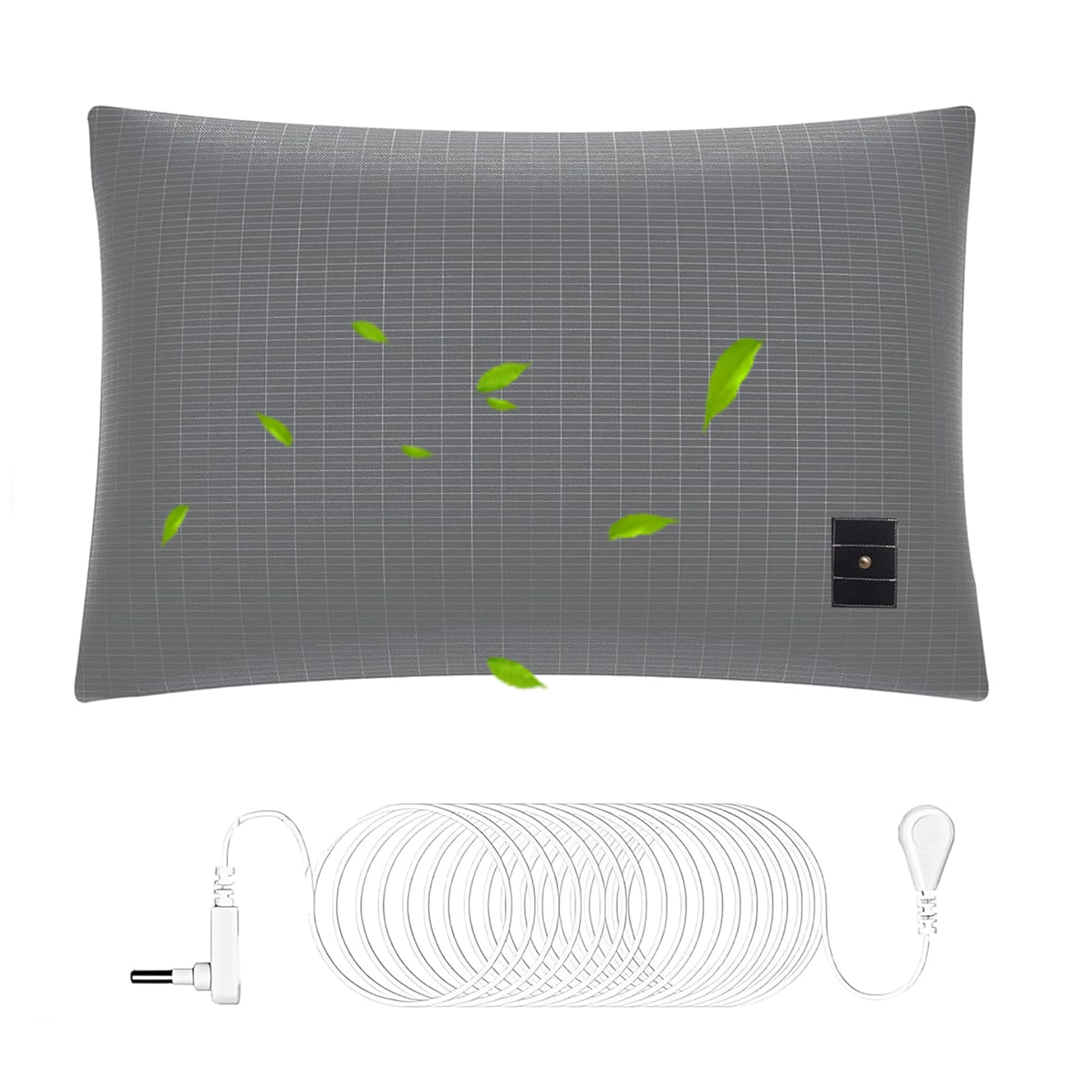 Grounding Pillowcase - 90% Organic Cotton 10% Silver Fiber, Anti-Static for Better Sleep & Pain Relief, Soft Earthing Pillow Cover (King, 20 * 36”,