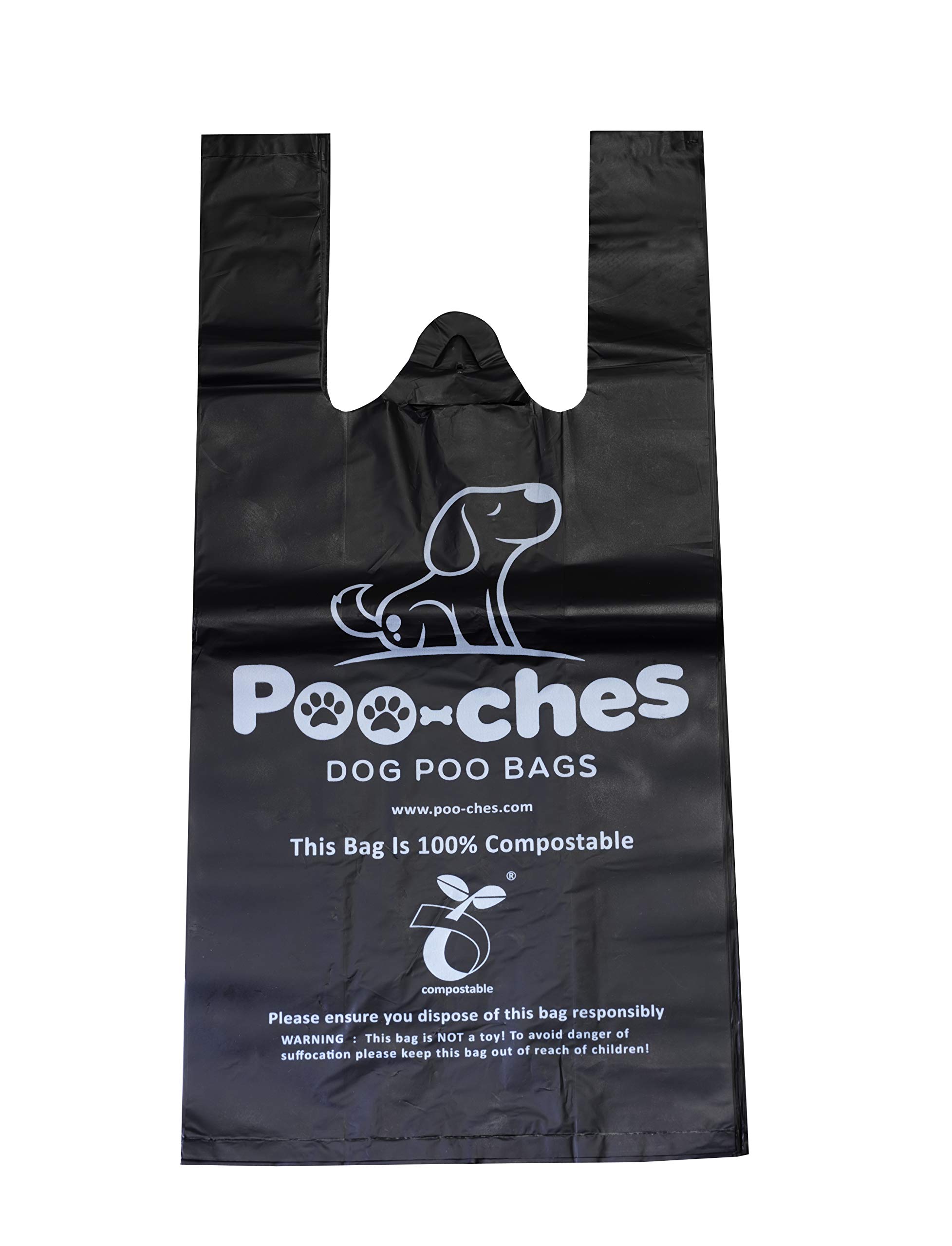 Poo-ches® Premium Compostable Dog Poo Bags 300 Pack - Extra Strong and Extra Large With Easy Tie Handles