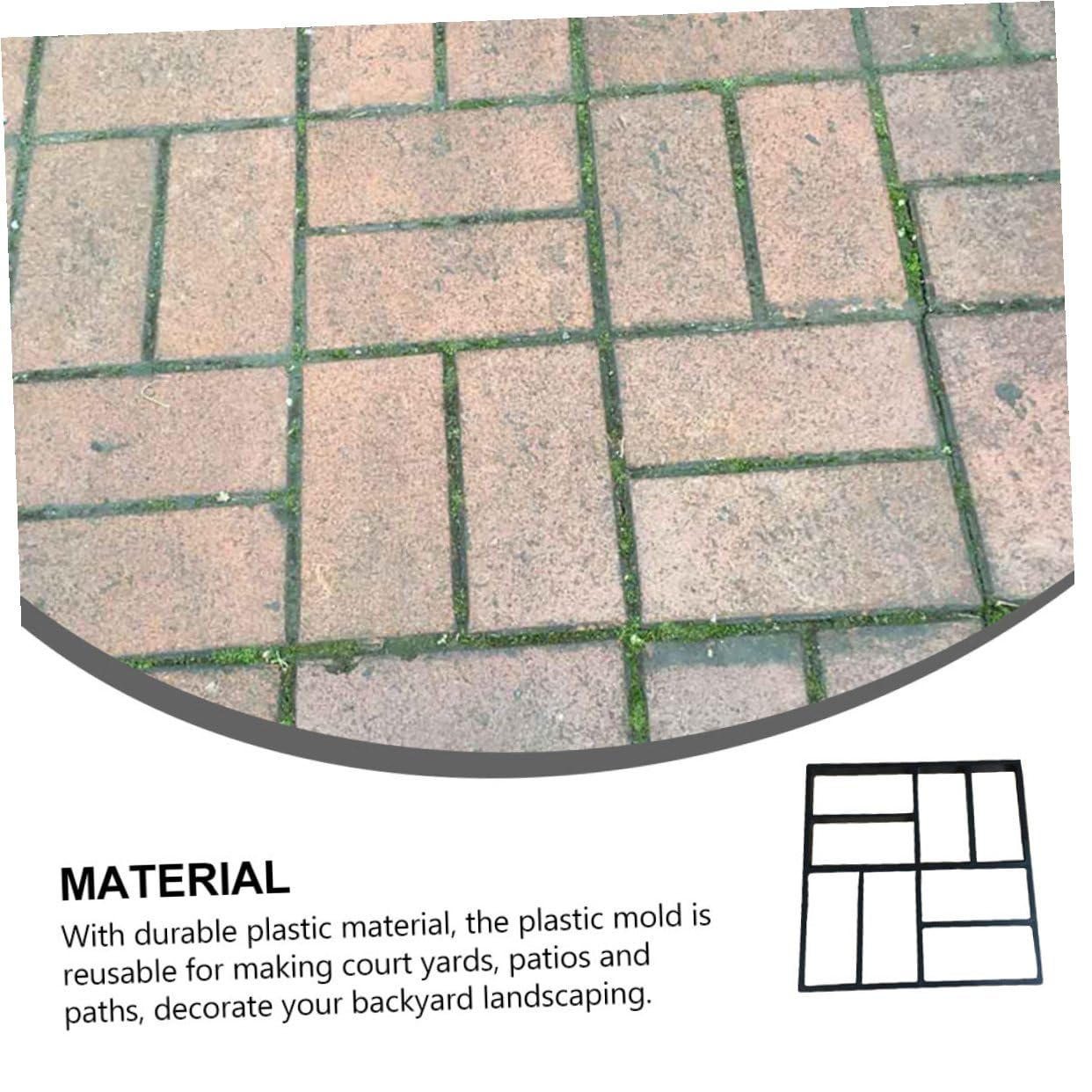 Kunststoff Bodenform mit Einzigartigem Musterdesign 8 Stück 8 Gitter Trittsteinform für Selbstgemacht Gartengestaltung und Pflasterung von Gartenwegen