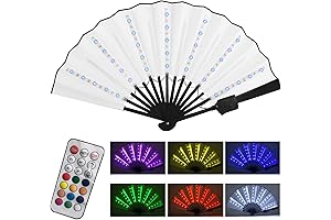 Gexmil Light Up Folding Chinese Hand Fan