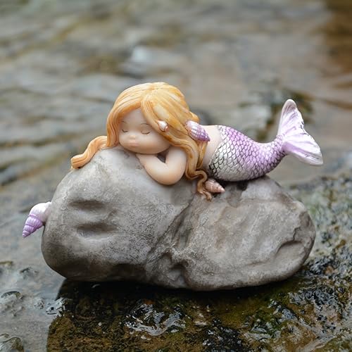 Miniatura 2 de Top Collection Jardín de hadas en miniatura y terrario de la sirenita en la estatua de la roca