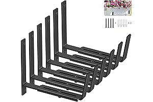 Y&M Universal Window Box Brackets - Adjustable, Durable, and Versatile