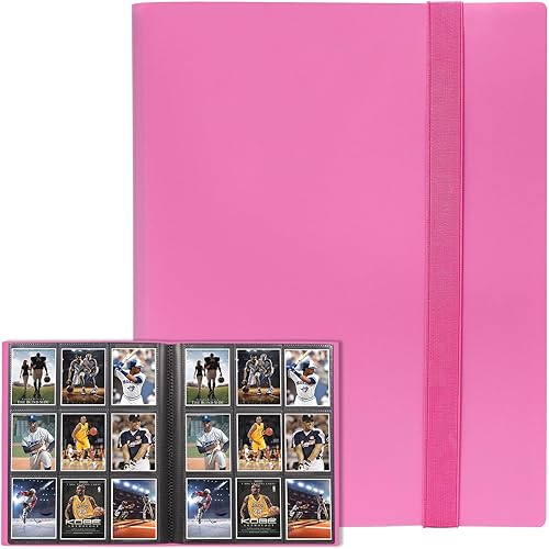 GEAoffice Carpeta de tarjetas con 9 bolsillos, 360 bolsillos para tarjetas estándar, carpeta de colección de tarjetas de carga lateral para MTG,