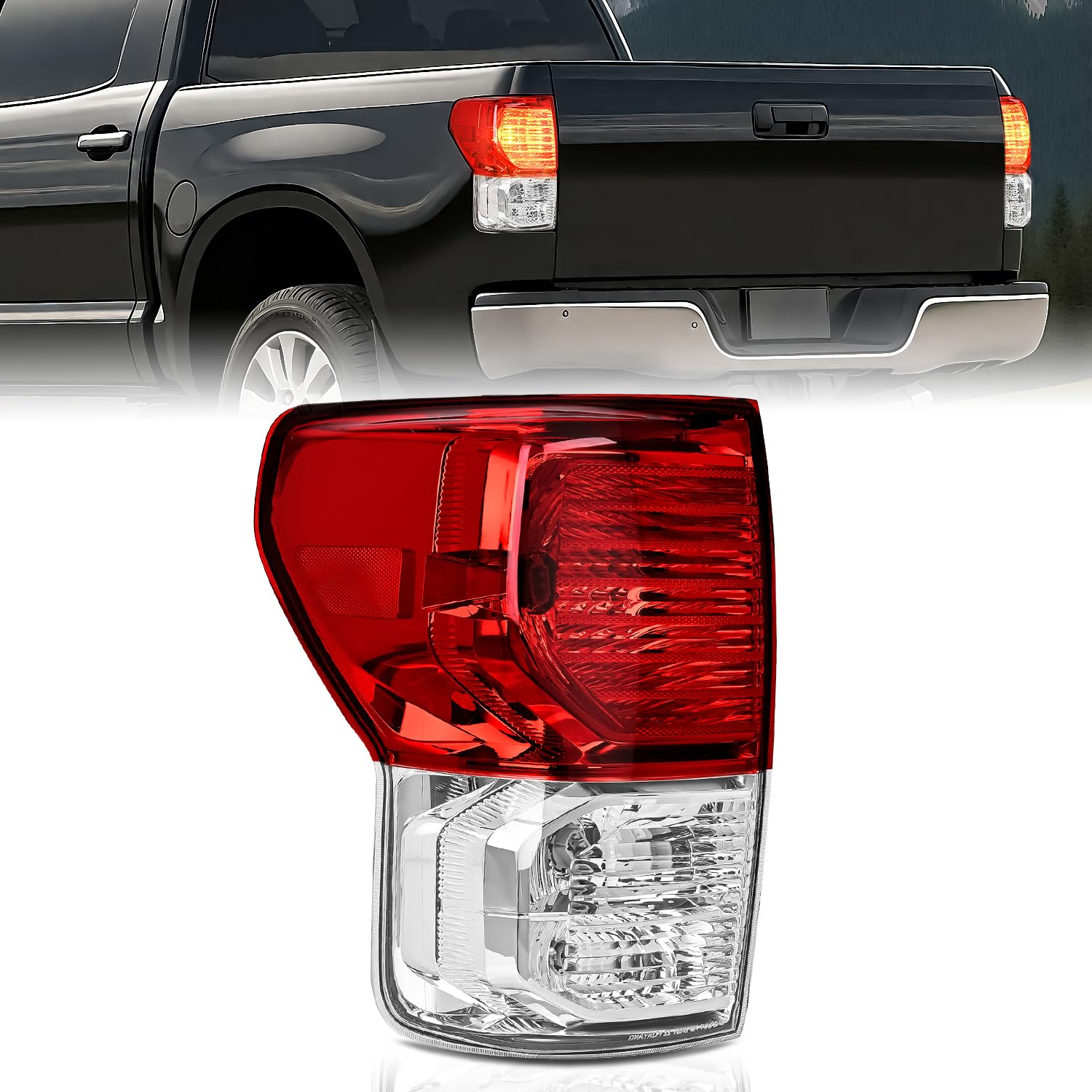 Nilight Taillight Assembly Compatible with 2007 2008 2009 2010 2011 2012 2013 Toyota Tundra Rear Tail Light Lamp Replacement OE Style Left Driver Side