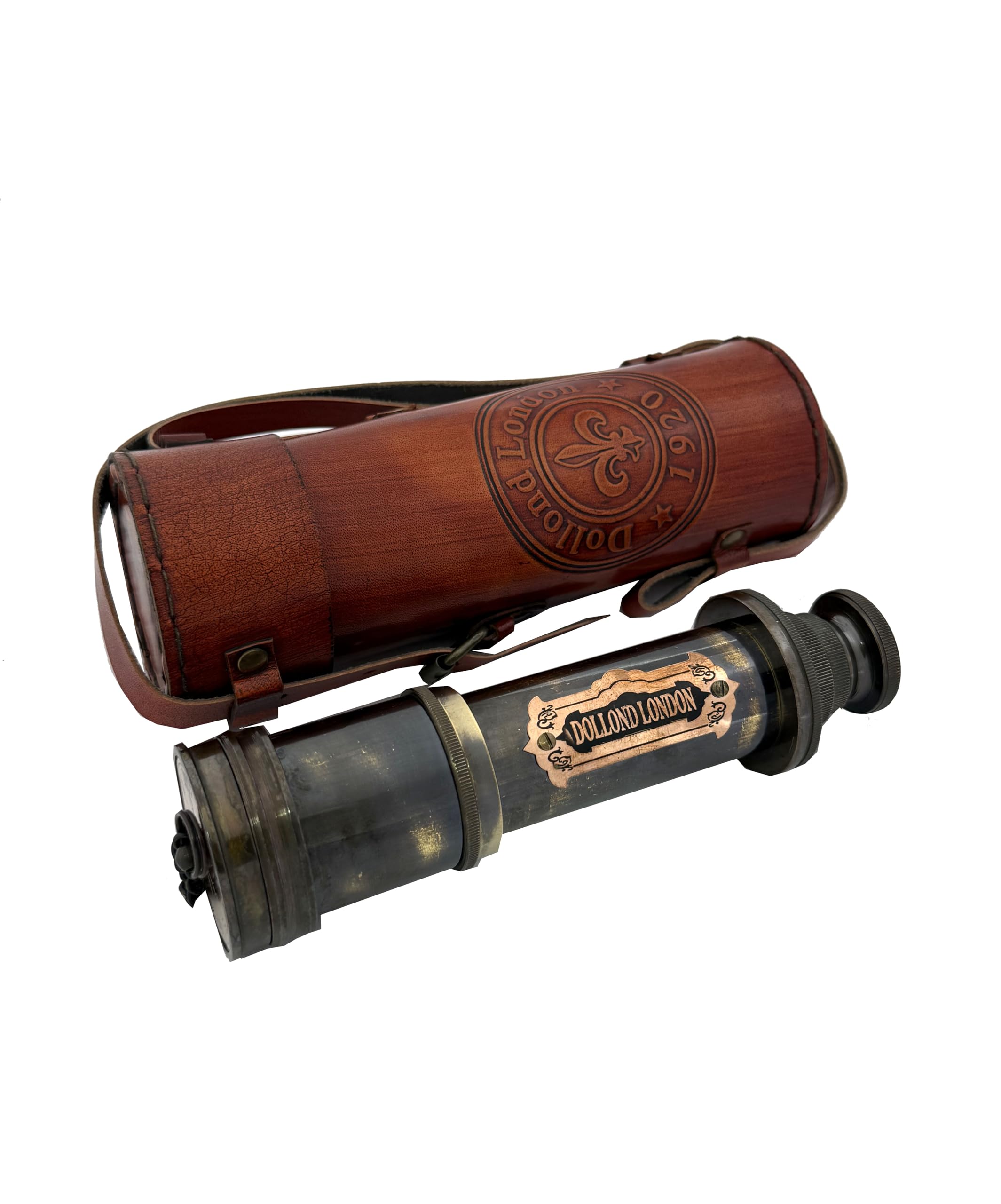 Vintage Brass Ship Telescope – Nautical Marine Spyglass for Sailing, Trekking & Maritime Decoration – Royal Navy Inspired Designer Replica for Sailors