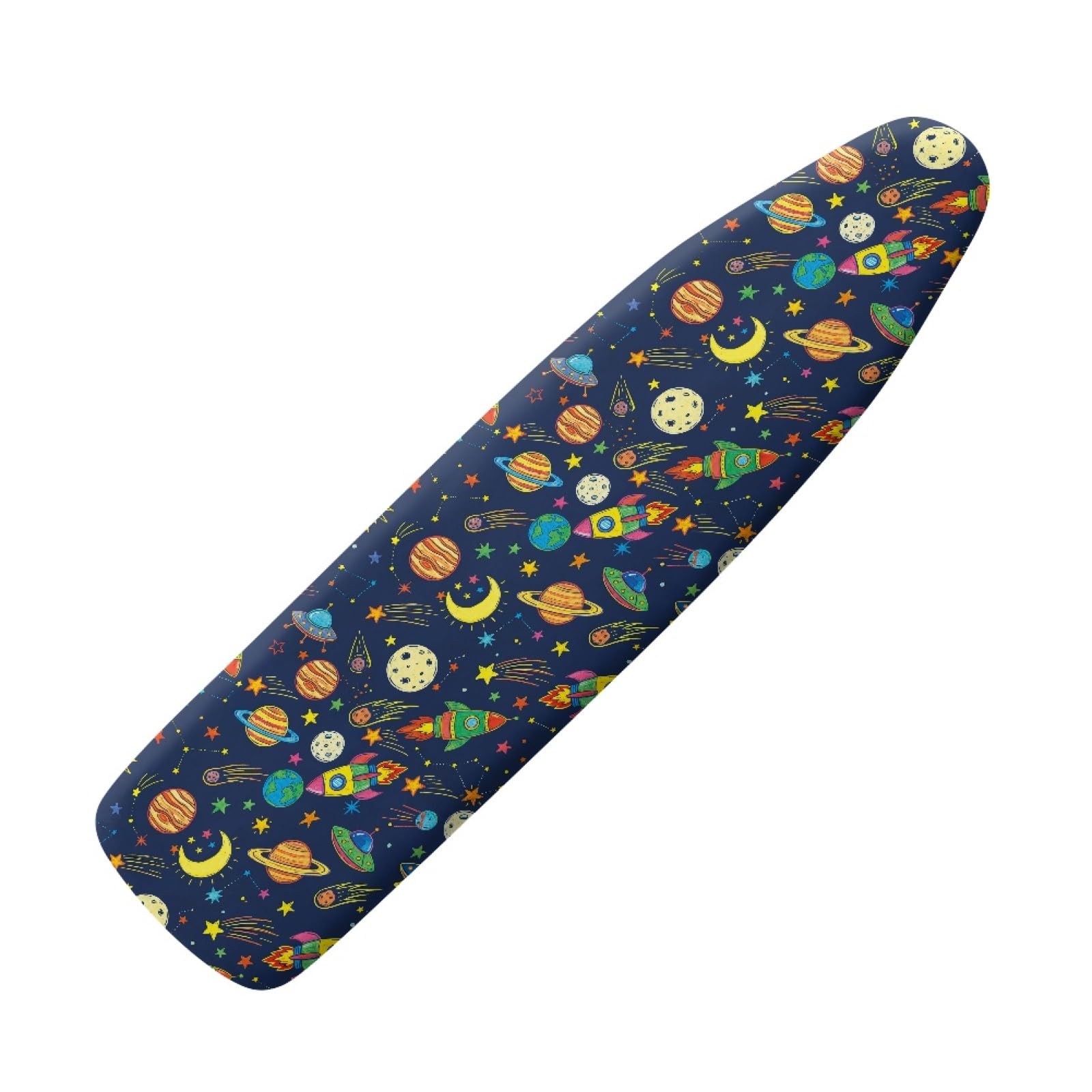 Ironing Board Cover 125X43 Rocket Padded Iron Board Cover With Elasticated, Easy Fit And Resists Scorching, Cord Binding & Stretch System
