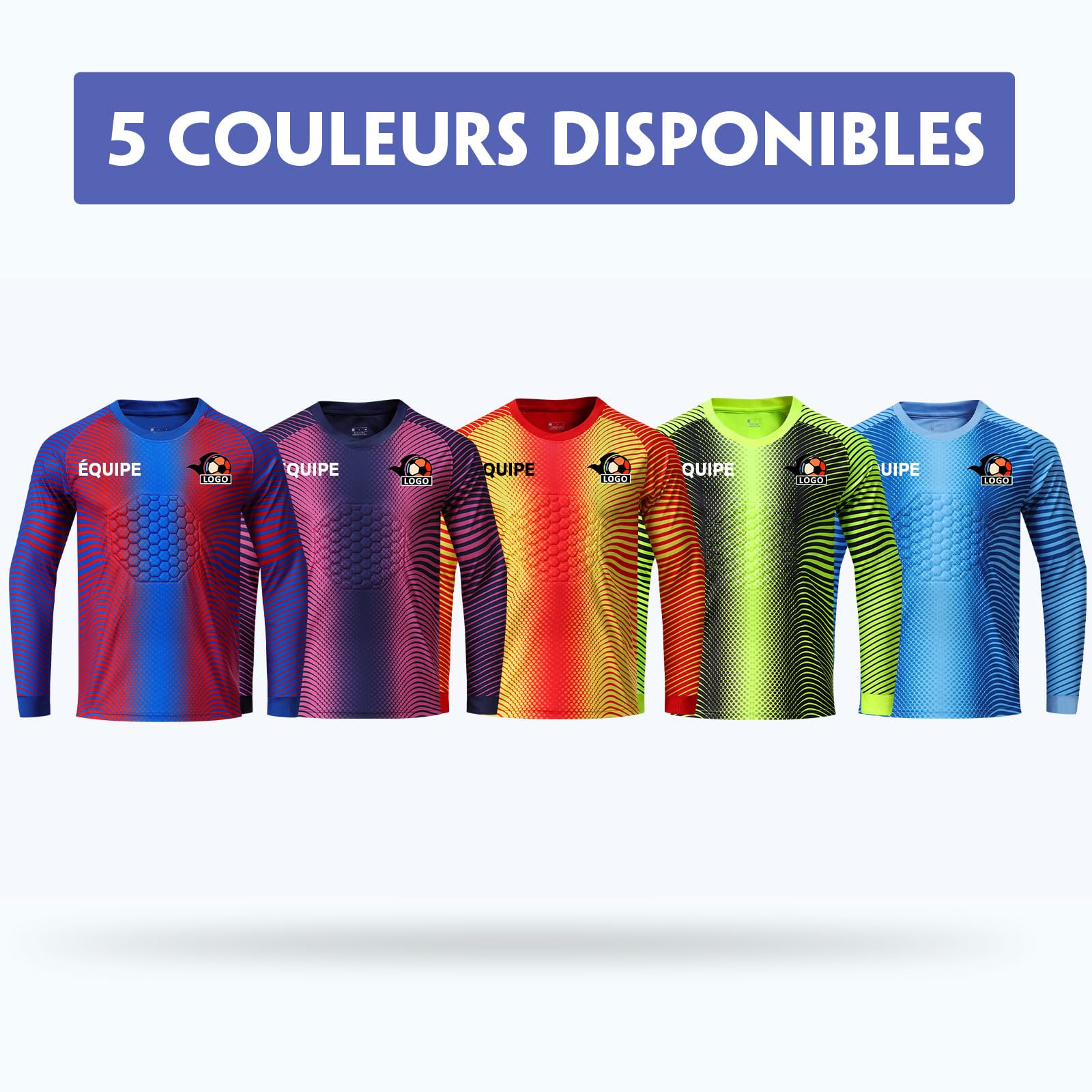 LAIFU Maillots de Gardien de Football Personnalisés pour Adultes Jeunes et Enfants Cadeau pour Les Fans de Football