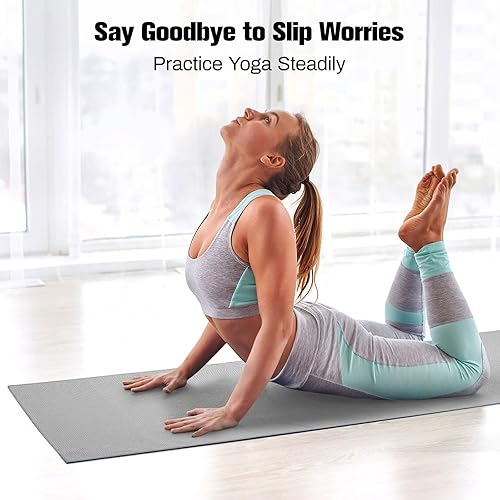 Miniatura 3 de MoKo Toalla de yoga caliente, toalla antideslizante para esterilla de yoga con puntos de agarre, 74.4 x 27.3 pulgadas, cubierta de esterilla de yoga