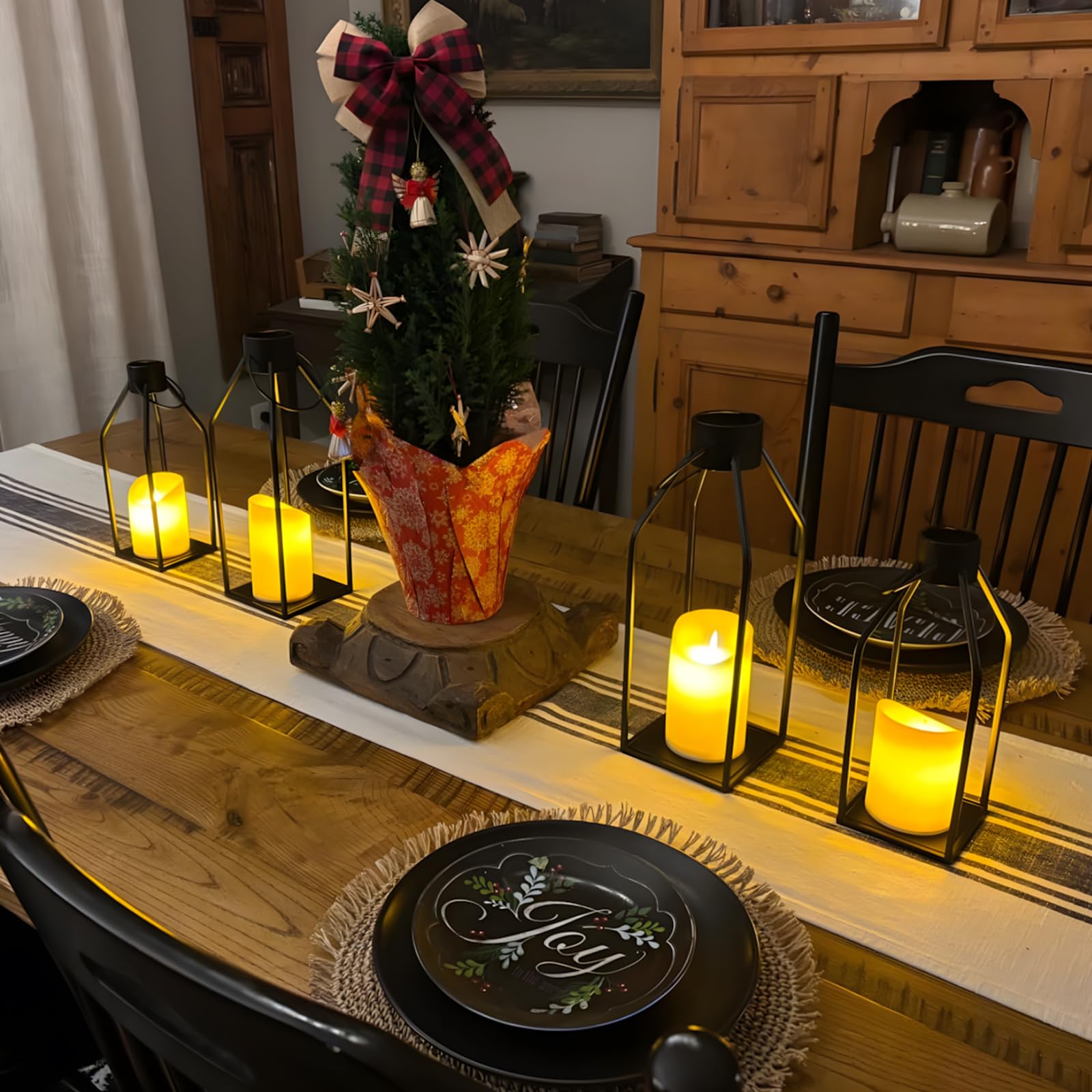 LEDランタン　メタルブラック Amazon.co.jp: ブラックメタルキャンドルランタン 2個セット