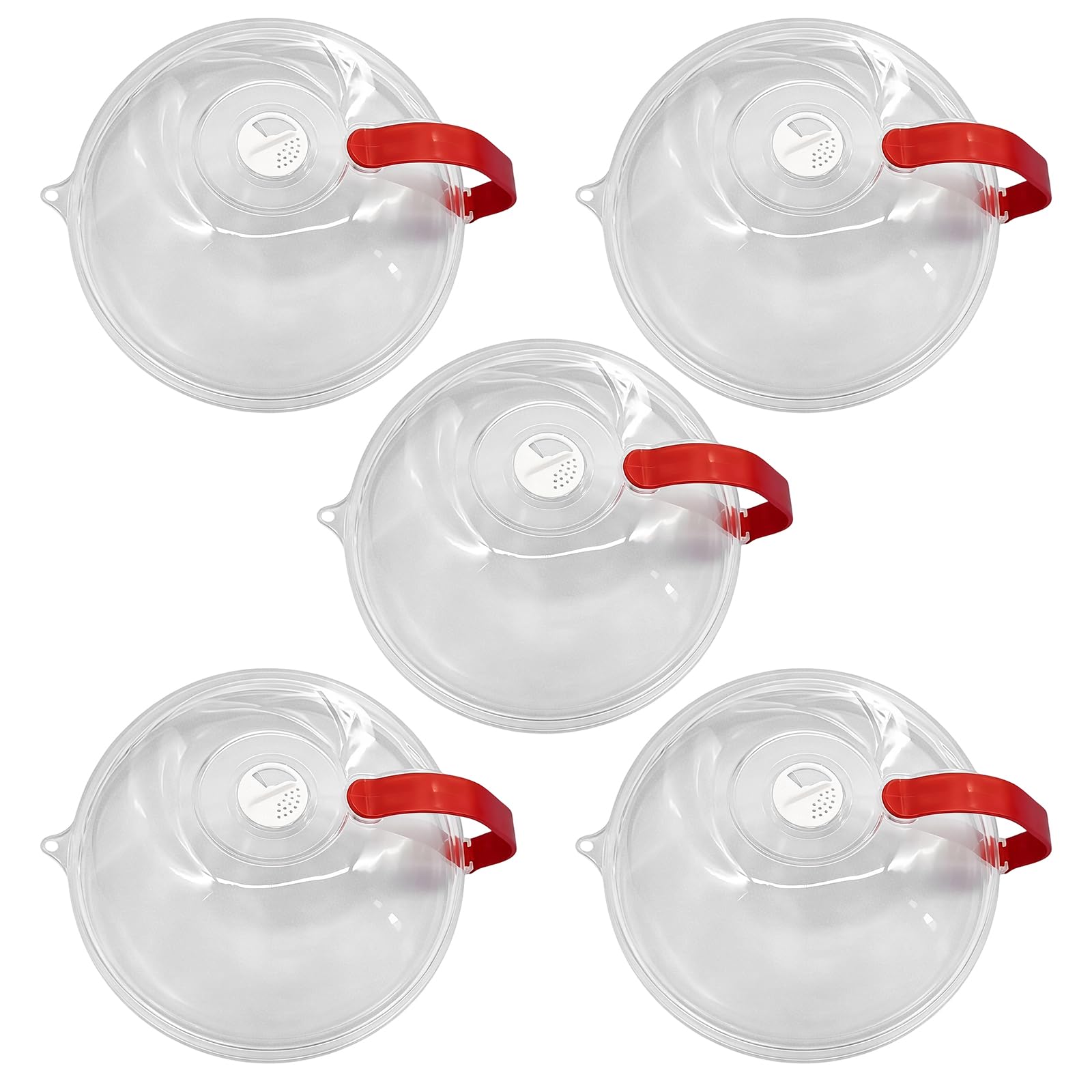 APGLSXY 5 Pieces Microwave Plate Cover Large Size 26x10cm Fit Most Dishes Prevents Food Splatters Dishwasher Safe Oven Lid