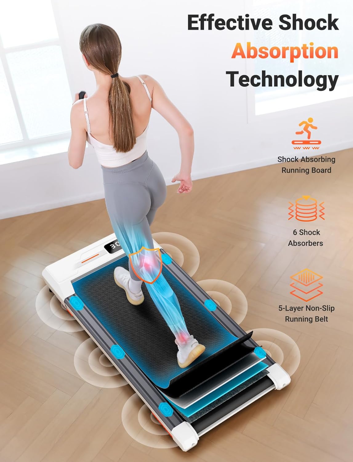 THERUN Walking Pad Treadmill Under Desk, Portable Mini Treadmill for Home/Office, Walking Pad Treadmill 2.5HP, Walking Jogging Machine with 300 lbs Weight Capacity Remote Control LED Display THERUN Walking Pad Treadmill Under Desk, Portable Mini Treadmill for Home/Office, Walking Pad Treadmill 2.5HP, Walking Jogging Machine with 300 lbs Weight Capacity Remote Control LED Display