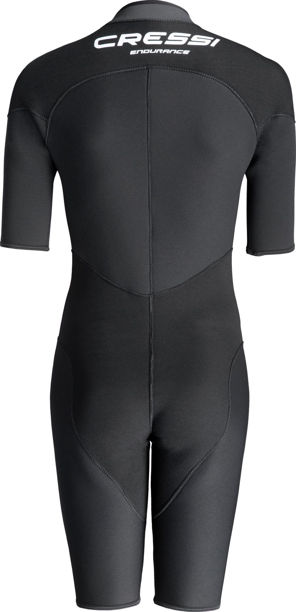 Cressi Endurance Man Shorty Wetsuit 3 mm - Neoprene Shorty 3 mm for Men Divers and Snorkelers, Black/Grey