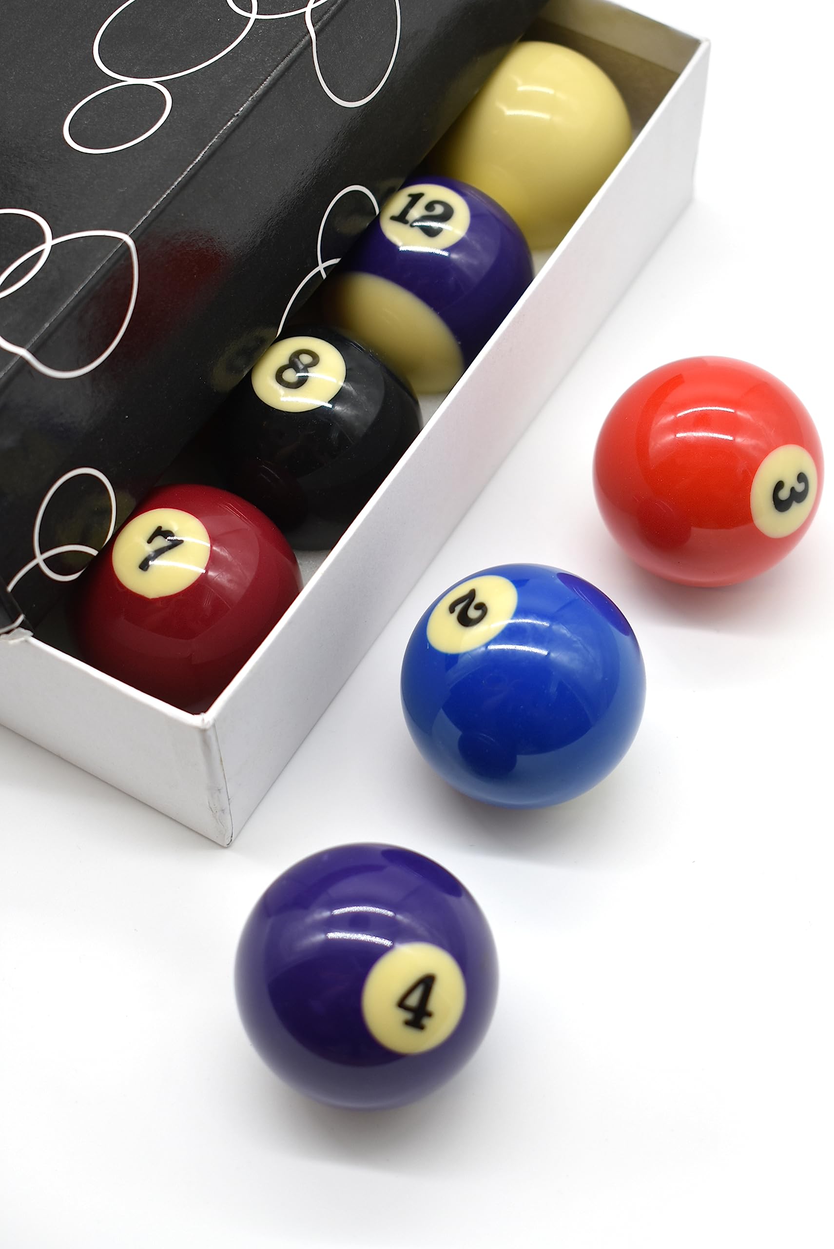 Pool Billard Kugelset Standard – 52,4 mm Billardkugeln für Snooker-, English Pool- & Hobbytische