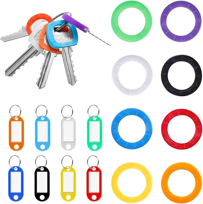 Key Covers Caps, 32 Pcs Silicone Key Identifiers, Key Markers for