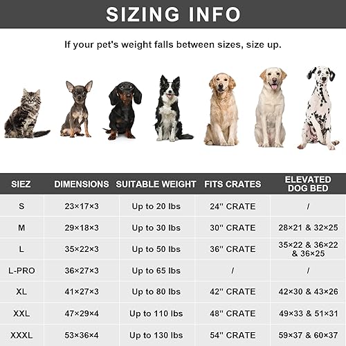 Miniatura 5 de Minky - Cama ortopédica para perros grandes y medianos, cama impermeable para jaula con funda lavable, cama de espuma para huevos, 35 x 22 pulgadas