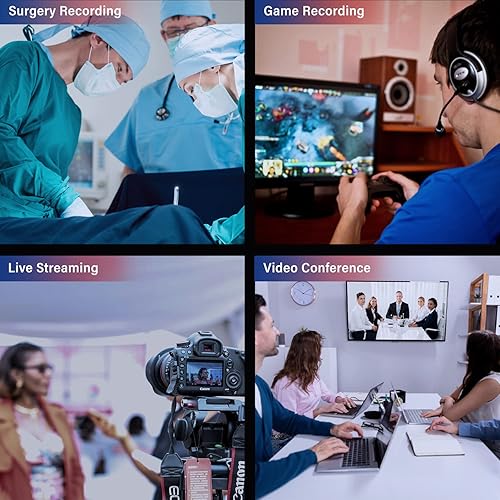 Miniatura 9 de Tarjeta de captura de video USB 3.0 HDMI SDI, transmisión en vivo de juego de transmisión, HDMI a USB 3.0 Dongle HD 1080P Transmisión en vivo Video