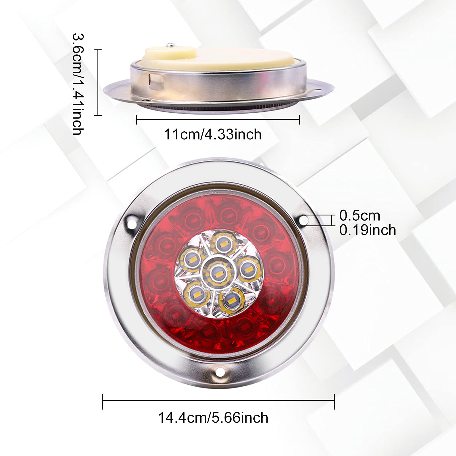 Amazon | Aoling トラック テールランプ 丸型、トレーラー