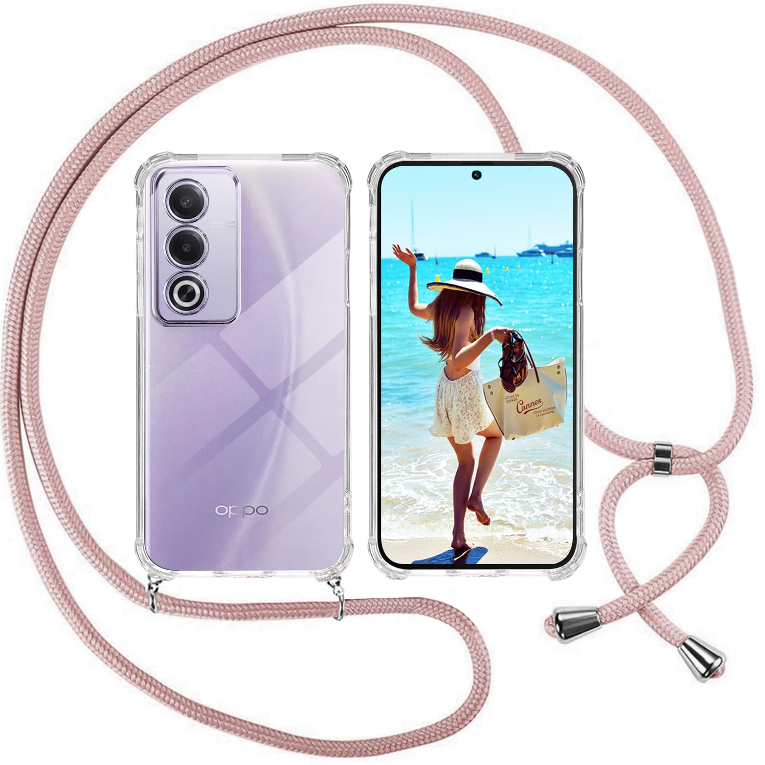 Per OPPO Reno 8 Pro 5G Custodia, Sottile Chiara IN Silicone Gel Cover Cellulare - Foto 4