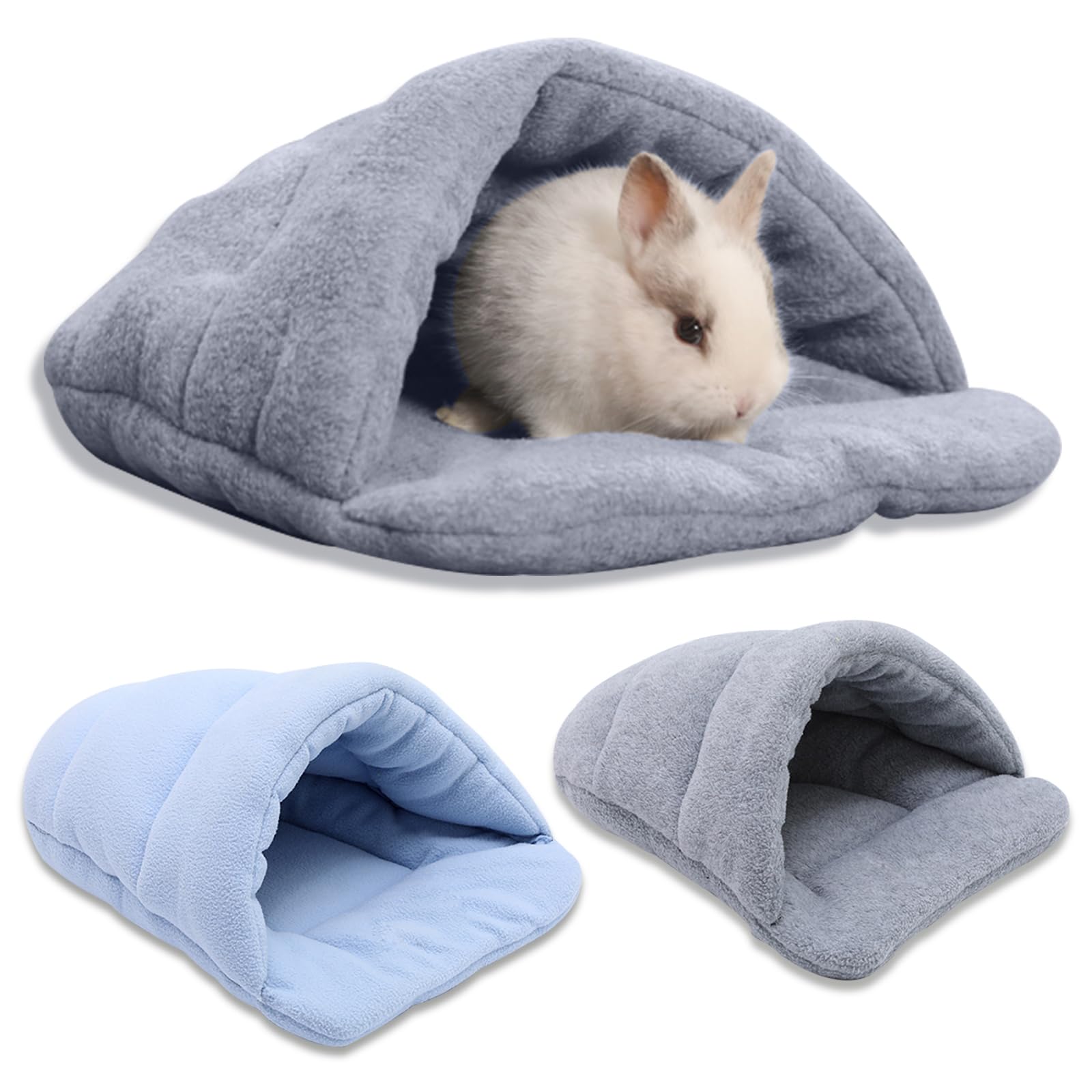 HOTUT Maison Pour Cochon D'Inde, 2 Pieces Petits Animaux Couchages Hiver Cabane, Lits Grotte Chauds Petits, Confortable Et Chaud, Pour Lapin Nain Chinchilla Hérisson Cobayes Ecureuils