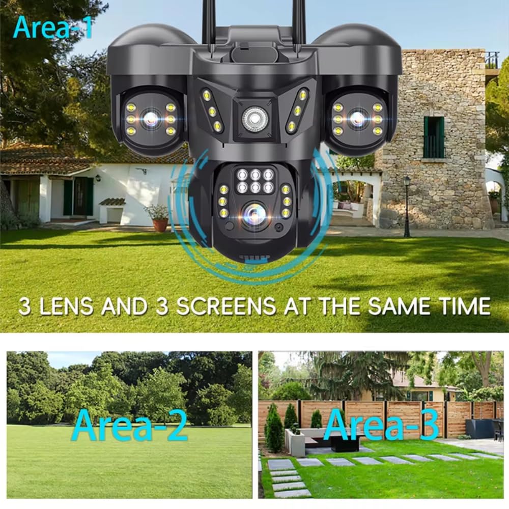 Maizic 4G Security Camera - 3 Lens, HD Outdoor CCTV -8