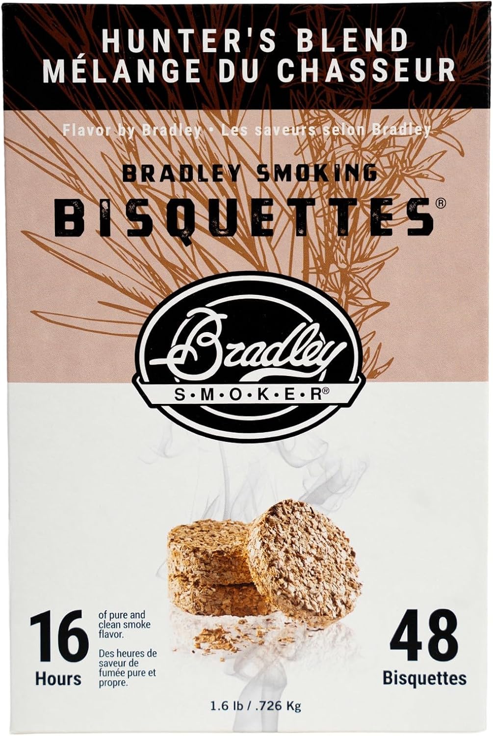 Bradley Smoker Bisquettes for Grilling and BBQ, Hunter's Premium Blend, 48 Pack