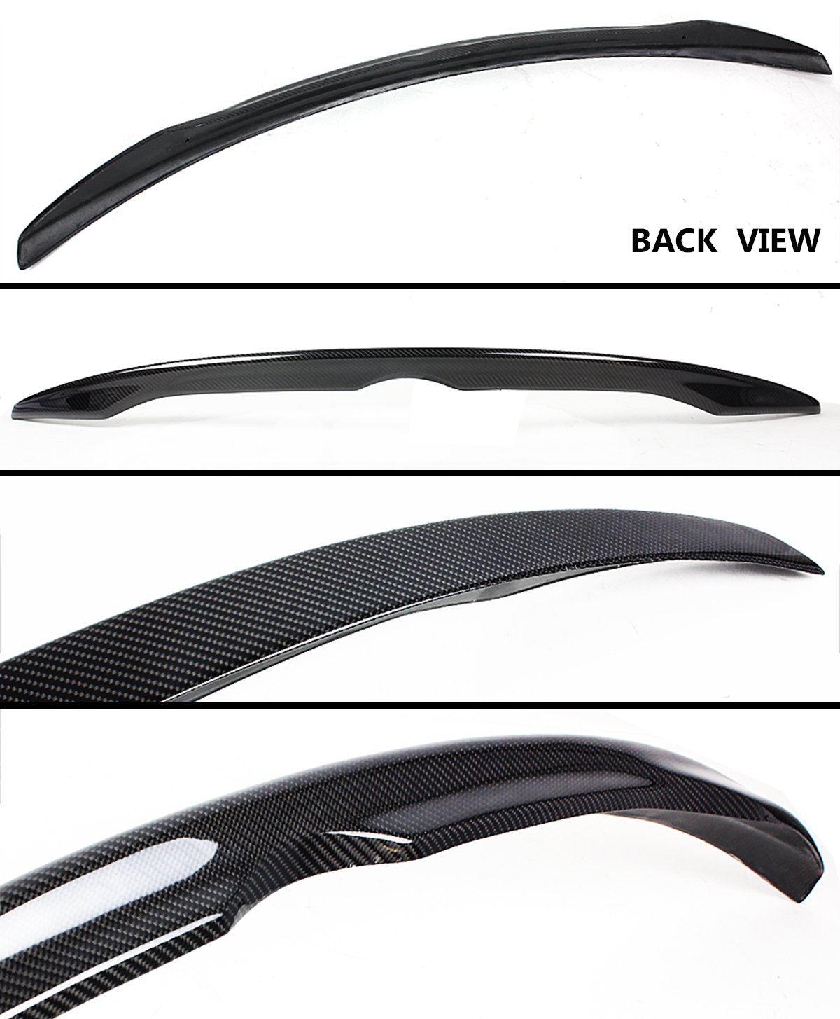 JDM OE EAU Rogue Style Carbon Fiber Trunk Lid Spoiler Wing Replacement Compatible for 2014-2023 Infiniti Q50 Q50S
