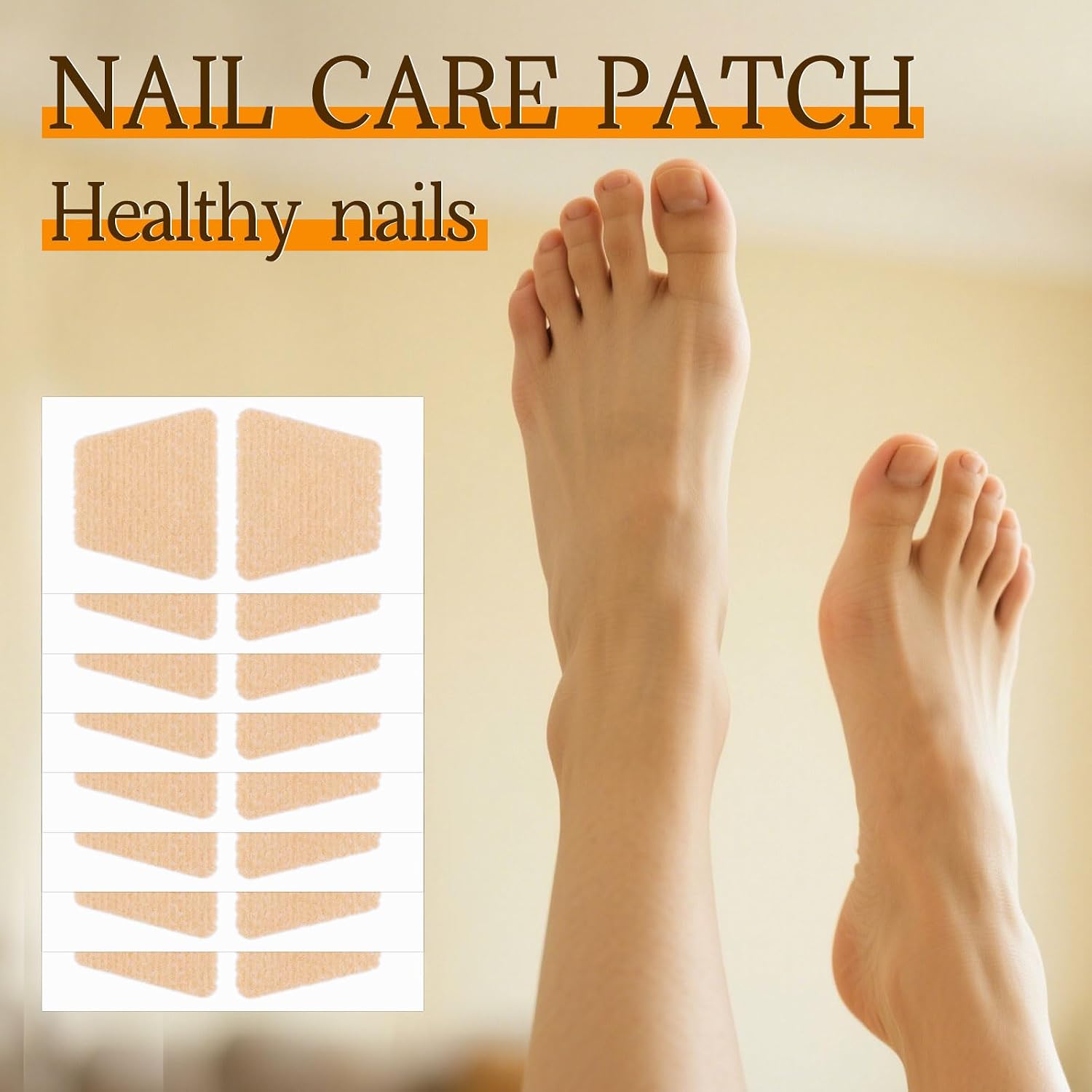 50pcs Nail Patches, Skin-Friendly Breathable Toenail Patches 8-Hour Overnight Nail Protection Strips for Nails Protect