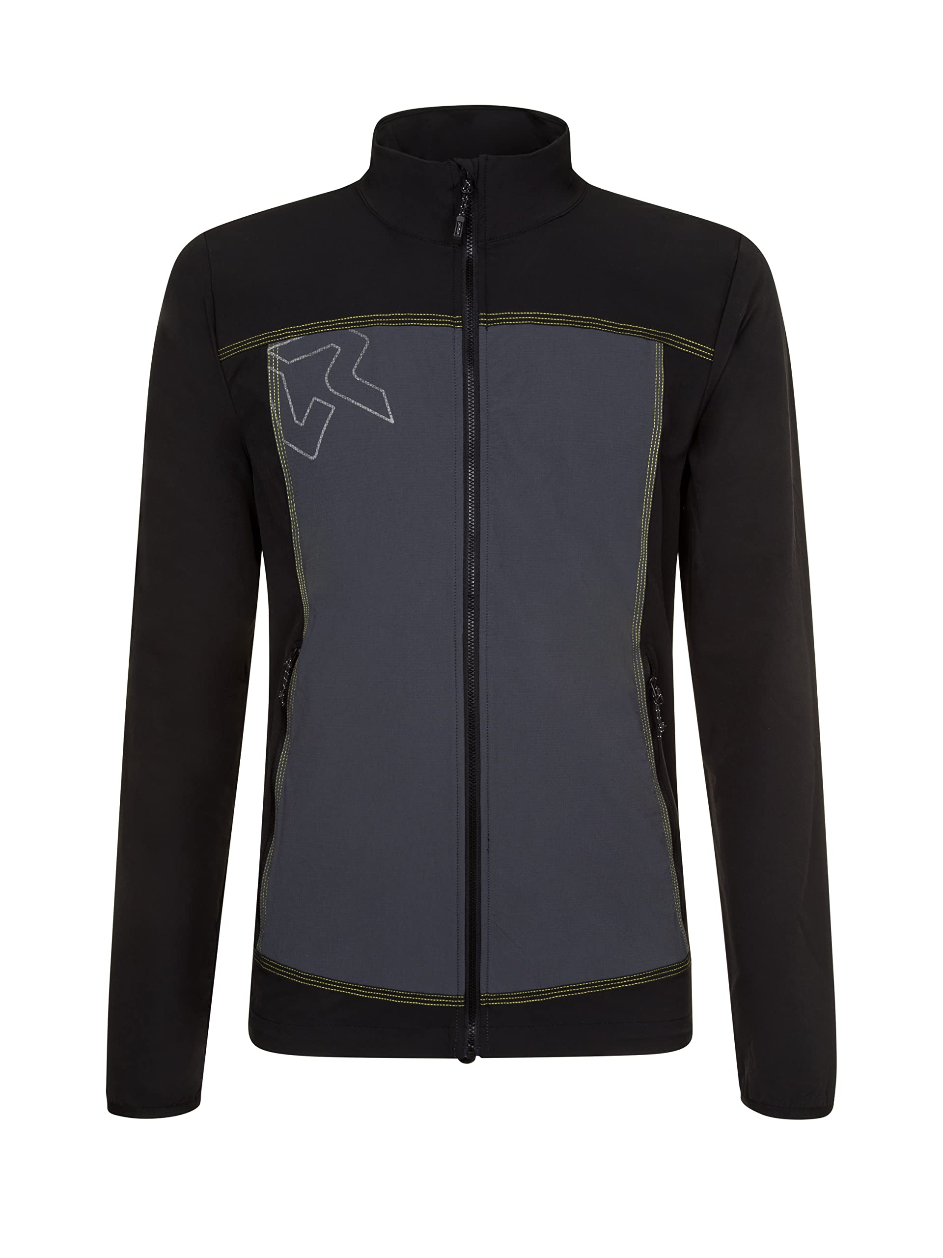 Rock Experience REMJ10811 HUNTER SOFTSHELL Jacket Men's 0208 CAVIAR+1323 EBONY+2286 EVENING PRIMROSE XL