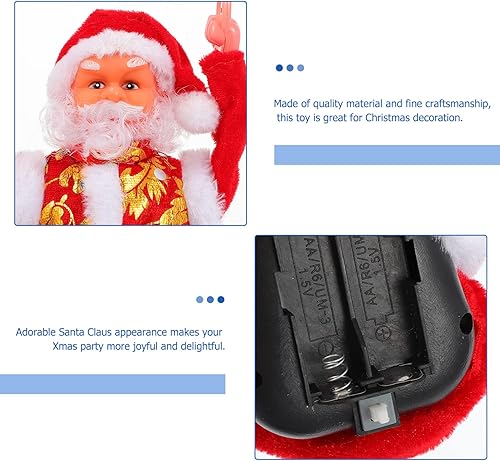 Miniatura 9 de 1 pieza de decoración de Navidad de canto de música, paracaídas de felpa y para muñecas de Claus, regalo de Navidad, adorno de Papá Noel, decoración