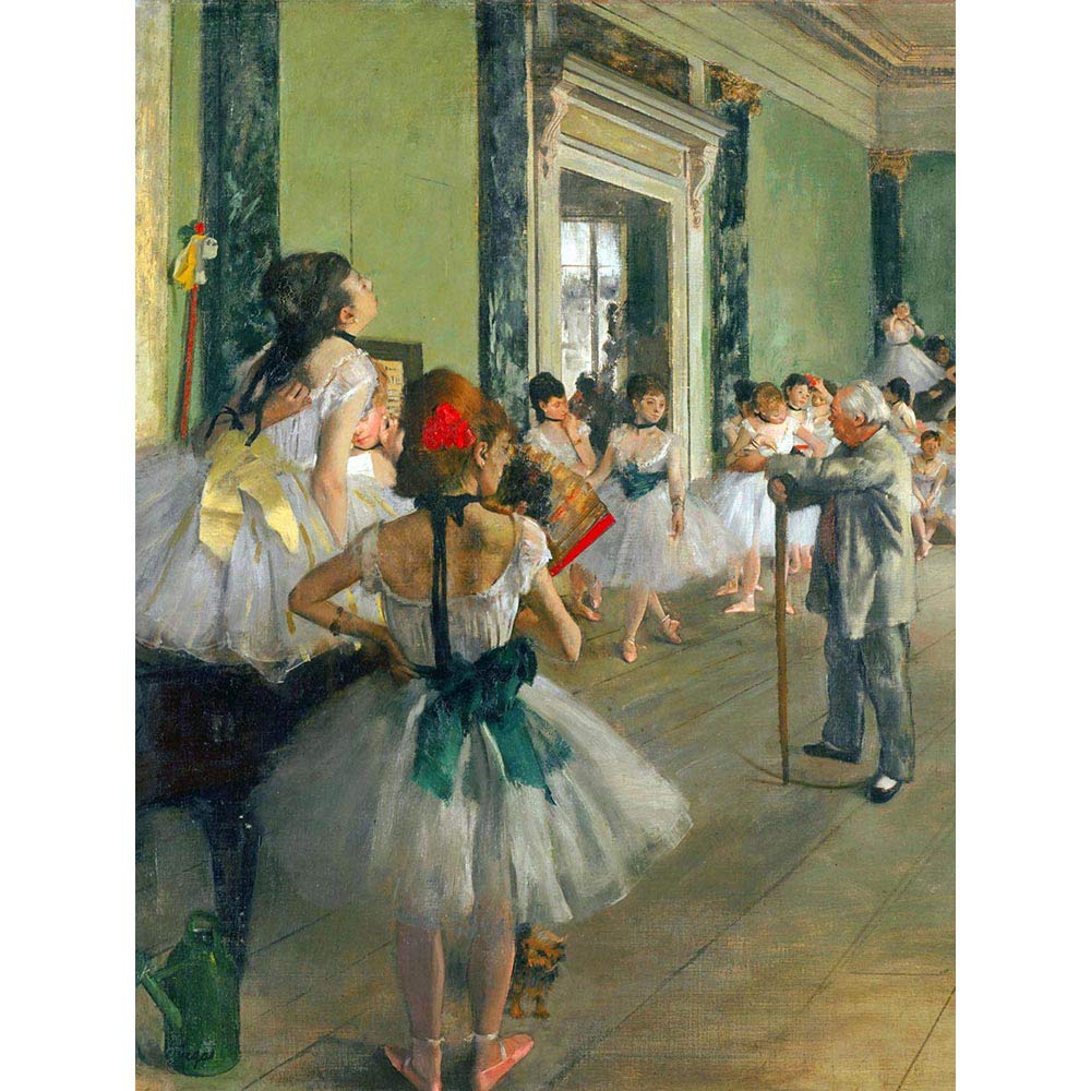 Wee Blue Coo Edgar Degas Ballet Class Old Master Painting Art Print Poster Wall Decor 12X16 Inch