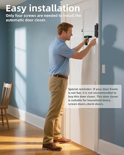 Miniatura 2 de Nuevo cierrapuertas automático 2024, puerta de cierre automático, puerta de cierre ajustable, cierrapuertas para el hogar, cierrapuertas con resorte