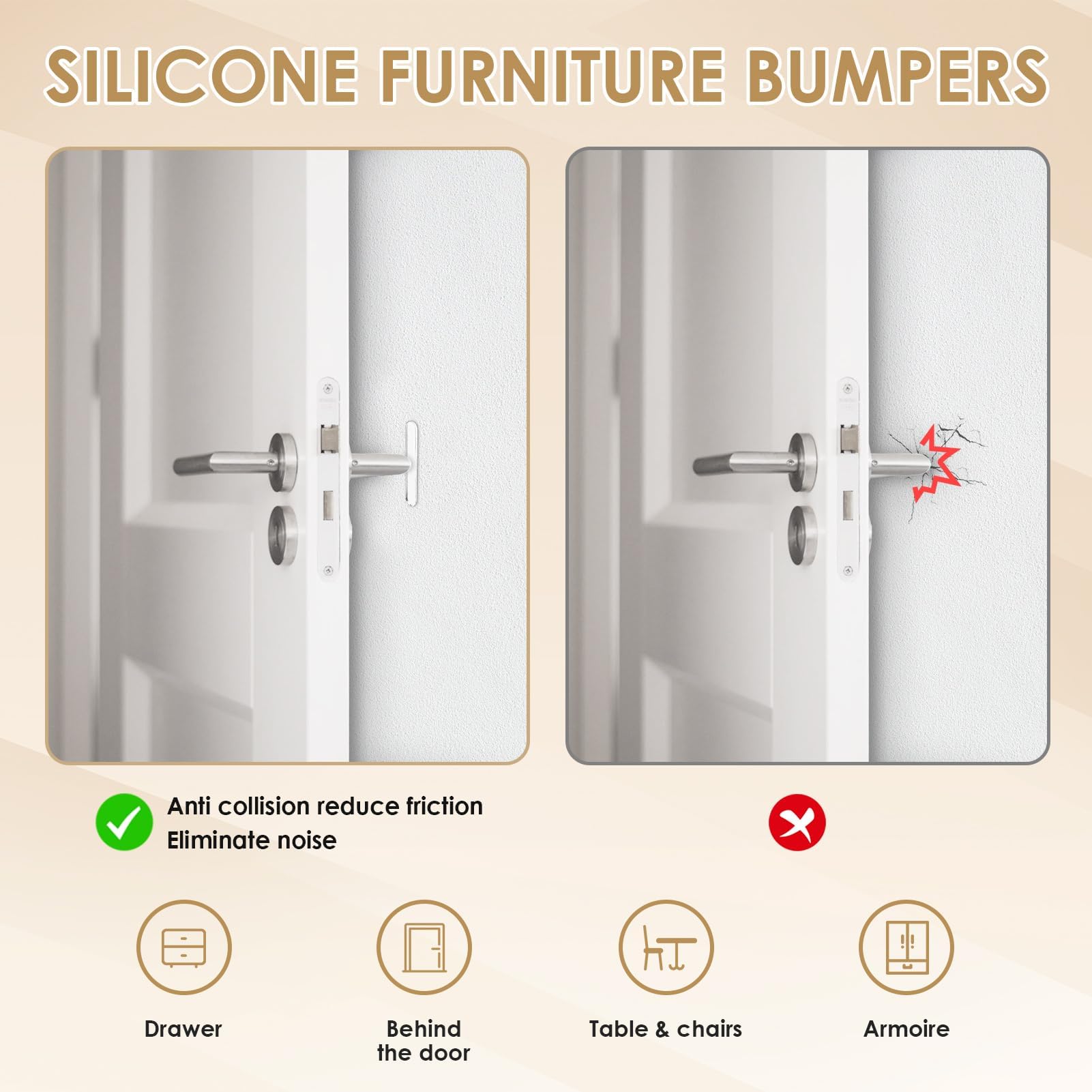 PARAURTI PER PORTE Armadio In Silicone Paraurti Per Portiere Auto Pad In Silicone EUR 5,41 - Foto 7