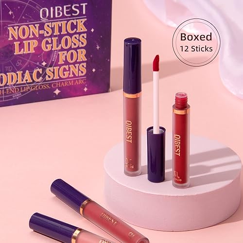 Miniatura 8 de BestLand Kit de maquillaje de labios mate de 12 piezas, lápiz labial líquido aterciopelado, impermeable, de larga duración, duradero, signos del