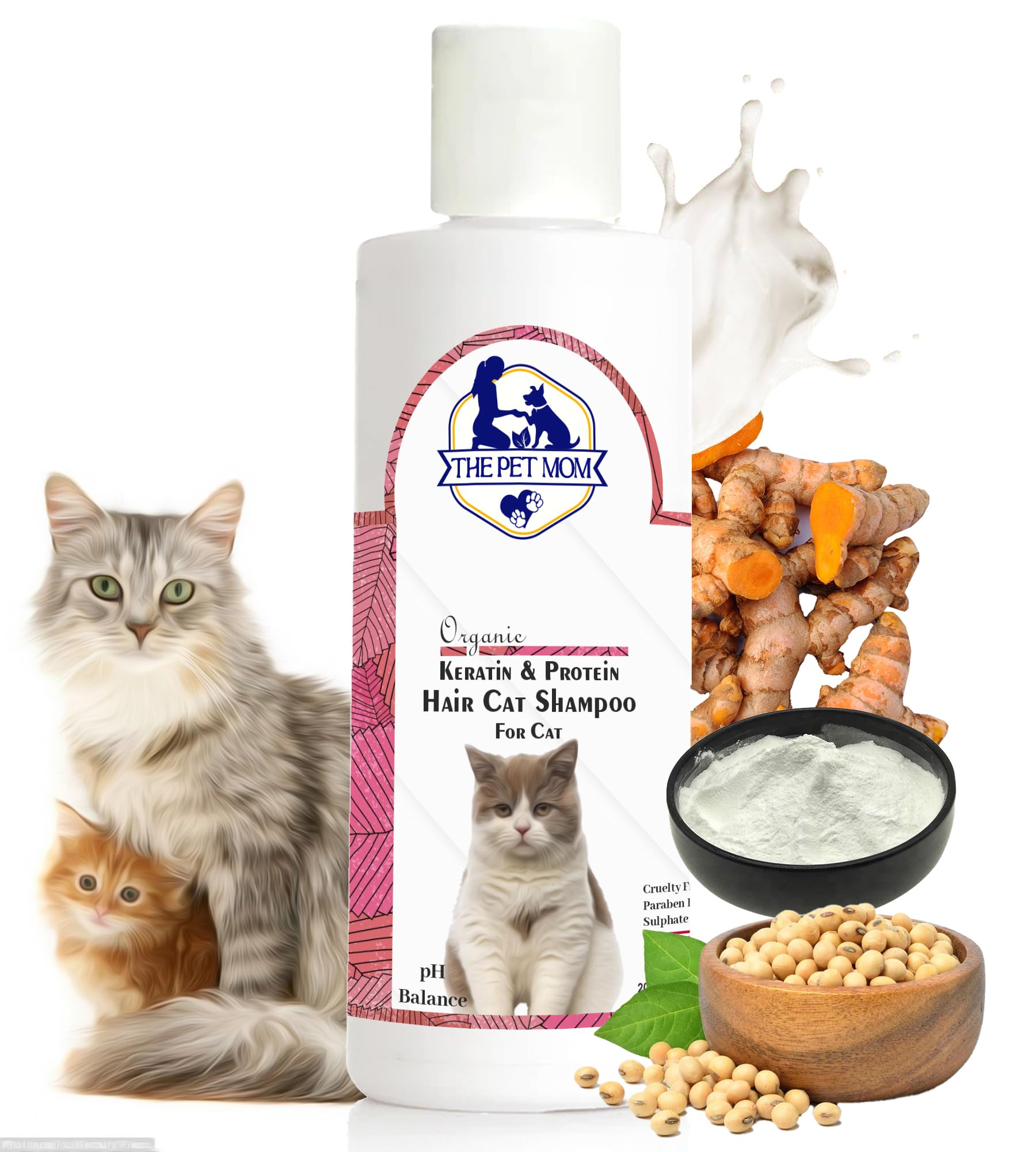 The Pet Mom Organic Keratin & Protein Hair Cat Shampoo for Healthy Pet Fur Nourish, Strengthen & Shine | Deep-Cleansing & Removes Dirt | All Cat Breed – 200ml (B0CKS4D4R9) Amazon Price History, Amazon Price Tracker